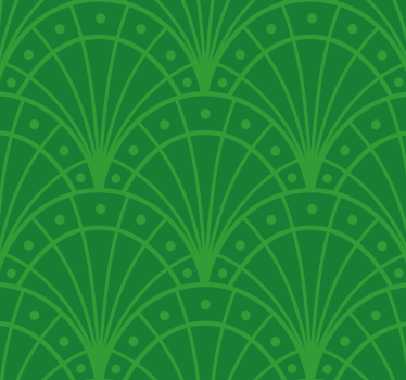Art Deco Green Roller Blind - TenStickers