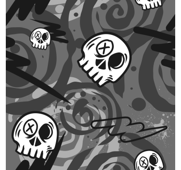 graffiti with skulls Teen blind - TenStickers