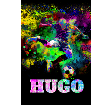 Colorful design football roller blind - TenStickers