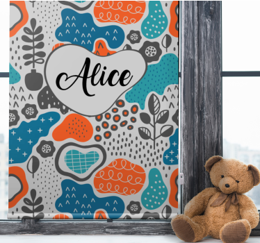 Abstract name design teenage roller blind - TenStickers