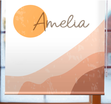 Abstract sunrise design modern roller blind - TenStickers