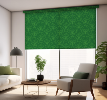 Art Deco Green Roller Blind - TenStickers