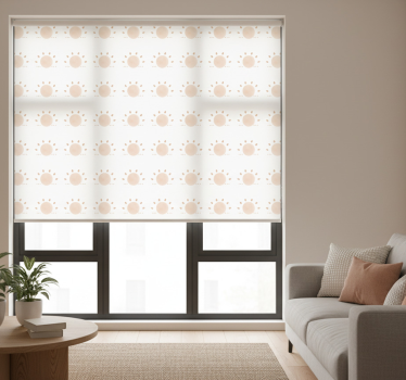 Beige roller blind abstract minimal sunlight - TenStickers