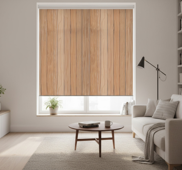 Beige roller blind for pale wooden floor - TenStickers