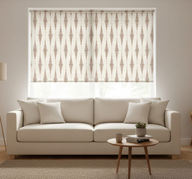Beige roller blind mocha mousse rabaul ikat - TenStickers