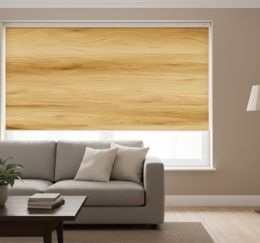 Beige roller blind with realistic light wood texture - TenStickers