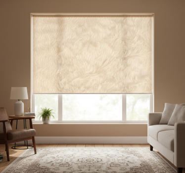 Beige roller blind with wool effect design - TenStickers
