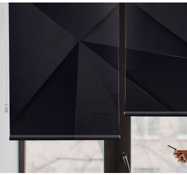 Black geometric design Master bedroom window blind - TenStickers
