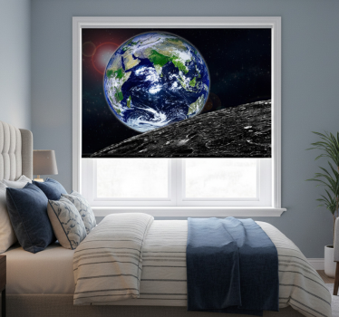 Black roller blind with a cosmic view - TenStickers