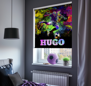 Colorful design football roller blind - TenStickers