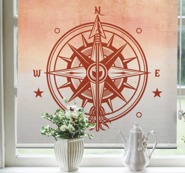 Compass Navigation world map roller blind - TenStickers