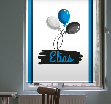 Custom roller blind with personalized balloon design - TenStickers