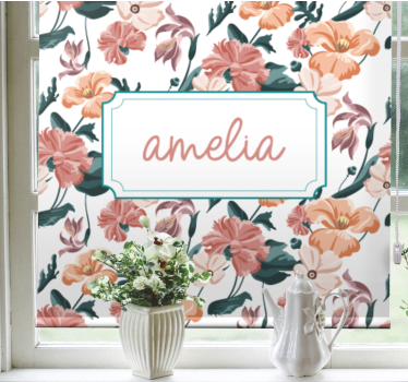 Elegant spring design roller blind flowers - TenStickers