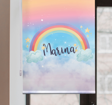 Fantastic rainbow with nice clouds Kids blind - TenStickers