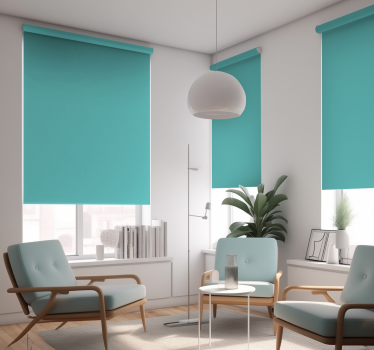 Flat Colour Turquoise Roller Blind - TenStickers
