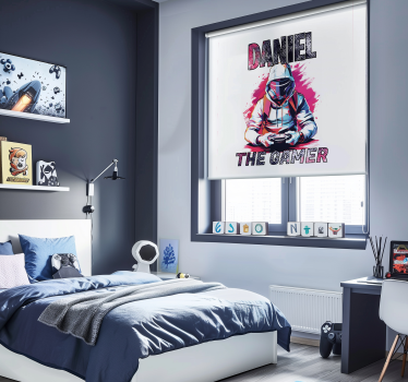 Gaming style custom printed window roller blind - TenStickers
