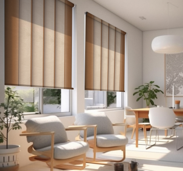 Japanese beige pattern window coverage - TenStickers