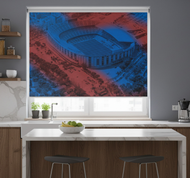 Kitchen roller blind barcelona camp nou 3d - TenStickers