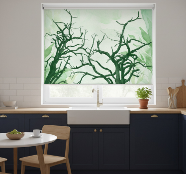 Kitchen roller blind beautiful forest canopies - TenStickers