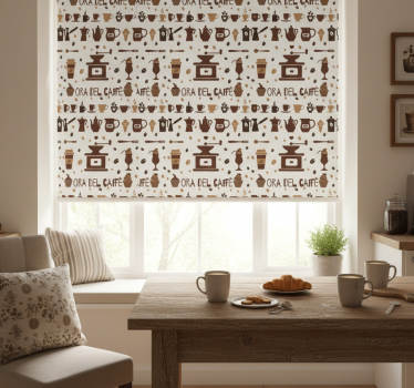 Kitchen roller blind coffee break - TenStickers