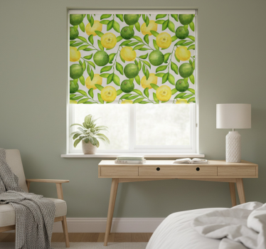 Kitchen roller blind lemons and limes - TenStickers