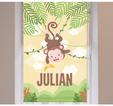 Little monkey on branch Kids blind - TenStickers