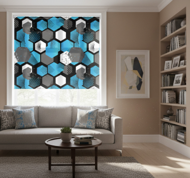Modern roller blind abstract gradient football design - TenStickers