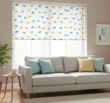 Modern roller blind colorful umbrella cartoon design - TenStickers