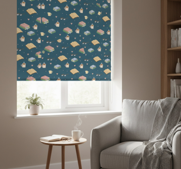 Modern roller blind for tea books and coffee - TenStickers