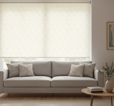 Modern roller blind gold foil geometric shapes - TenStickers