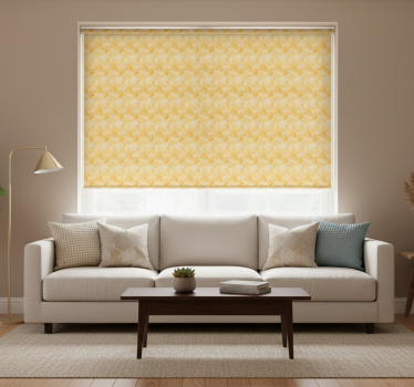 Modern roller blind gold foil wave effect - TenStickers