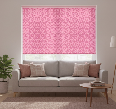 Modern roller blind in dark and light pink shape - TenStickers