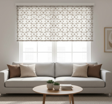 Modern roller blind in gray-brown pattern - TenStickers
