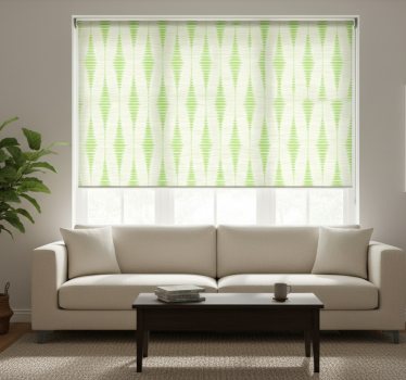 Modern roller blind in green rabaul ikat - TenStickers
