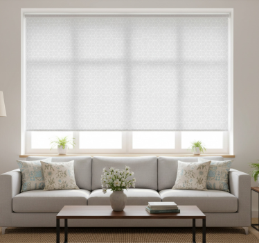 Modern roller blind in grey geometric pattern - TenStickers