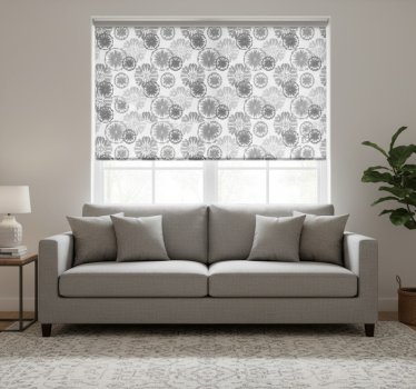 Modern roller blind in grey painted illusion - TenStickers