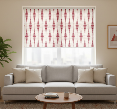 Modern roller blind in red rabaul ikat pattern - TenStickers