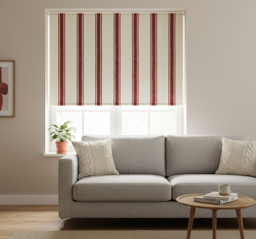 Modern roller blind in red vertical lines - TenStickers