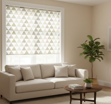 Modern roller blind in varying shades of beige - TenStickers
