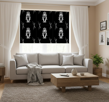 Modern roller blind jungle king silhouettes - TenStickers