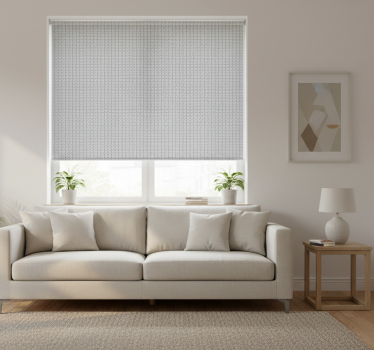 Modern roller blind minimalistic grey stripe pattern - TenStickers