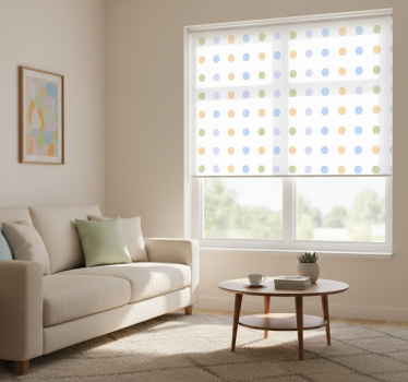 Modern roller blind multicolor hexagons light background - TenStickers
