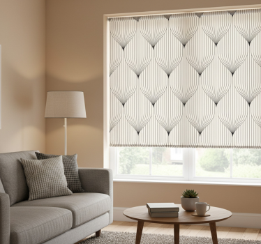 Modern roller blind symmetric decor feather - TenStickers