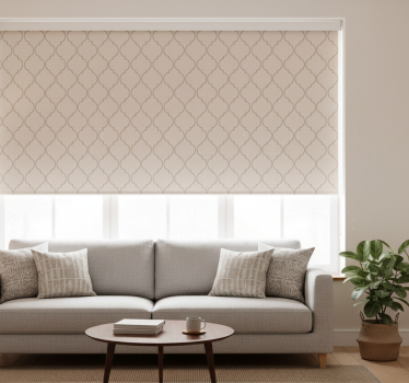 Modern roller blind taupe linen texture effect - TenStickers