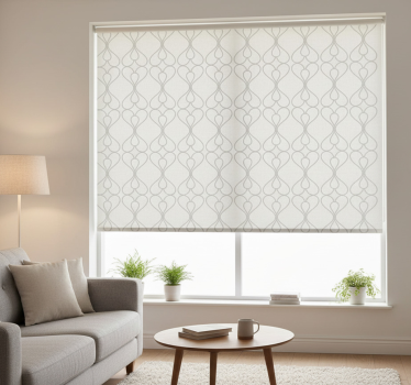 Modern roller blind textured grey linen effect - TenStickers