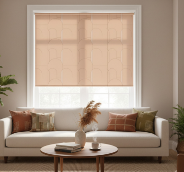 Modern roller blind with beige arch patterns - TenStickers