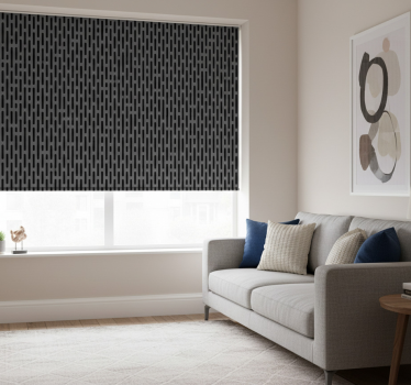 Modern roller blind with black metal grid - TenStickers