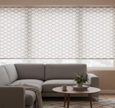 Modern roller blind with brown wavy geometric pattern - TenStickers
