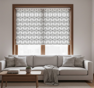 Modern roller blind with contemporary diamond design - TenStickers