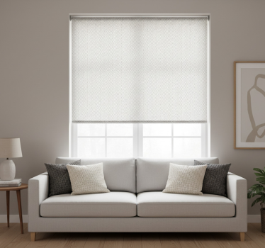 Modern roller blind with grey stripes - TenStickers